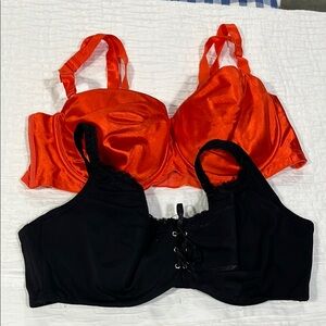 Elegant Red and Black Lace Bras
